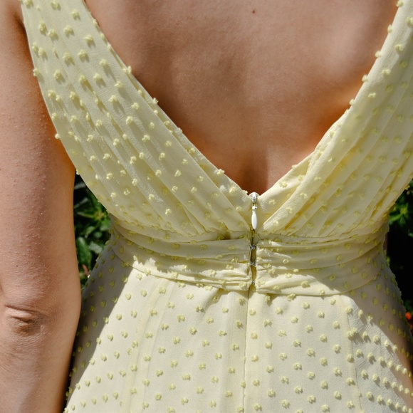 Shoshanna Yellow Cocktail Party Spring Dress - Picture 4 of 5